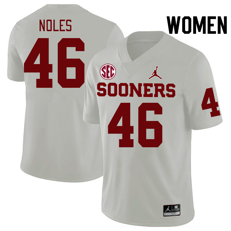 Women #46 Dax Noles Oklahoma Sooners 2024 SEC Conference College Football Jerseys-White